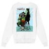 Gunhild Old Man Riding Black Horse Crew Neck Long Sleeve White Adult Sweatshirt - 2 of 4
