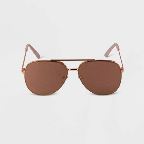 Gold reflective outlet aviator sunglasses