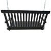 Front Porch Wood Bench Swing With Armrests And Hanging Chains, Easy To Assemble, 47.20"x28.15"x23.62" - 2 of 4