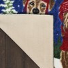 Nourison Christmas Snow Dogs Holiday Indoor Kitchen Entryway Non-Skid Mat Navy 2'x3' - 3 of 4
