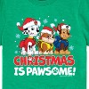 Boys' - Paw Patrol - Christmas Is Pawsome Chase Rubble Marshall Short Sleeve Graphic T-Shirt - 2 of 4