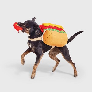 Halloween Full Body Hot Dog Dog and Cat Costume with Ketchup Toy - Hyde and EEK! Boutique™ - 1 of 3