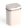 LunaLulinlk 3.2 Gallon Trash Can, Plastic Touchless Bathroom Trash Can, Cream - 4 of 4