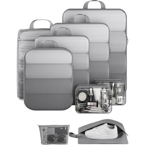 9/11 Set Compression Packing Cubes Travel Essentials,Compressible Expandable Large Luggage Suitcase Organizer - 1 of 4