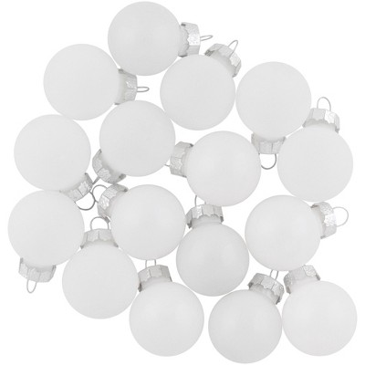 White Shiny and Matte Glass Christmas Ball Ornaments Set