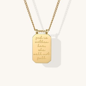 Mantra Jewelry - God Is Within Her, She Will Not Fall - Necklace Yellow Gold One Size - 1 of 4
