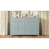 Modern Wave-Pattern Sideboard Cabinet with 2 Drawers and 4 Doors 3-Level Adjustable Shelves - 3 of 3
