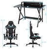 Tangkula Gaming Desk& Massage Gaming Chair Set Gamer Workstation with Headphone Hook - 2 of 4
