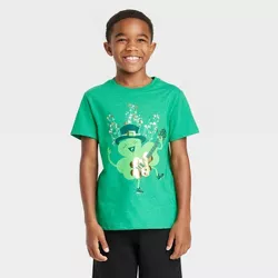 Boys' Short Sleeve St. Patrick's Day Graphic T-Shirt - Cat & Jack™ Dark Green XXL