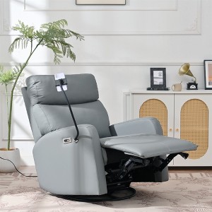 Power Swivel Recliner Chair with 270° Rotation, Rocking Function and USB Charging Port - 1 of 4
