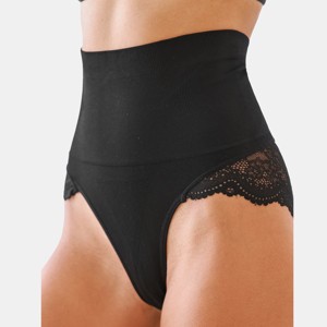 Women's Black High-Rise Lace Design Shapewear Bottoms - Cupshe - 1 of 4