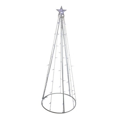 Northlight 6' White LED Lighted Cone Tree Outdoor Christmas Decor