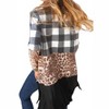 Women's BRUSHED HACCI PLAID LEOPARD COLOR BLOCK CARDIGAN - Haptics - 3 of 4