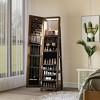 Vlsrka 360° Rotating LED Jewelry Armoire with Lock, Full Length Mirror, Large Floor Standing Organizer with Shelves - 3 of 4