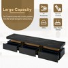 68.8"W TV Stand with High Gloss Faux Marble Top for TVs Up to 78'' with Golden Panel Design and 3 Drawers, 4Q-ModernLuxe - 4 of 4
