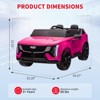 24V 2-Seater Kids Ride On Car with Remote Control, Electric Truck Toy, Spring Suspension, Music, Licensed Cadillac - 2 of 4