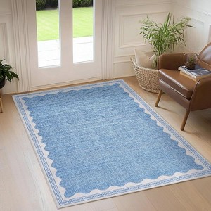 coucheta Multi-size Washable Area Rugs for Living Room, Modern Non-Slip Low-Pile Carpet with Rubber Back, for Bedroom, Dining, Office, Entryway - 1 of 4