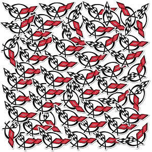 Chevrolet Crossed Flags 50ct Vinyl Large Deluxe Stickers Variety Pack - 1 of 4