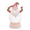 LED Peppermint Santa Snow Globe (Set of 2) - 2 of 3