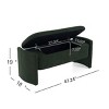 47'' Elegant Long Shaped Storage Ottoman Bench,Boucle Material,Multi Purpose Design for Living Room,Bedroom,or Entryway - The Pop Home - 3 of 4