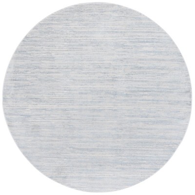 Mila MIL224 Power Loomed Indoor Area Rug - Light Blue/Grey - 6'7" Round- Safavieh