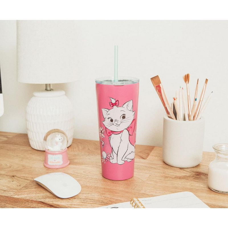 Silver Buffalo Disney The Aristocats Marie "Bonjour" Stainless Steel Tumbler | Holds 22 Ounces, 4 of 7