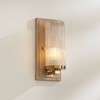 Stiffel Palais 12 1/2" High Gold and Wood Wall Sconce - 2 of 4