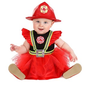 HalloweenCostumes.com Infant Frilly Firefighter Costume Dress | Infant Costumes - 1 of 2