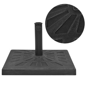 VidaXL Parasol Base Resin Square Black 41.9 lb - 1 of 4