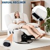 Swivel Rocking Chair with Massage and Heating,Glider Recliner Chairs with Storage and Cup Holder - 4 of 4