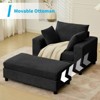 Mjkone Modern Extra-Large Corduroy Upholstered Modular Sectional Sofa Set,Deep Seat Sleeper Chair Indoor with Ottoman - 3 of 4