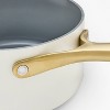 1.5qt Nonstick Ceramic Coated Aluminum Sauce Pan with Champagne Handle Cream - Figmint™ - 4 of 4