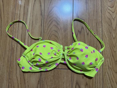 Women's Underwire Bikini Top - Wild Fable™ Green Strawberry Print Xxs :  Target