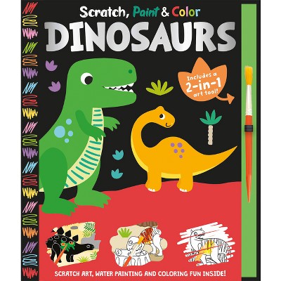 Scratch, Paint & Color Dinosaurs - by  Georgie Taylor (Hardcover)