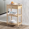 Corteau Kitchen Cart - KCH1900 - Natural - Safavieh - 2 of 4