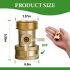 Infurnic Hose Valves and Connectors 2 Pack Water Hose Shut Off Valve, Heavy Duty 3/4 Inch Solid Brass Garden Off Valve with 2 Extra Rubber Washers - 3 of 4