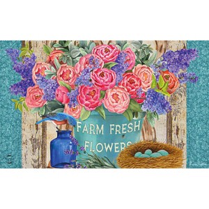 Briarwood Lane Doormat 30x18 Indoor Outdoor Farm Fresh Peonies Spring For Spring Doormat - 1 of 4