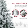 Soscooter 7.5ft Tall Prelit Artificial Christmas Tree Holiday Decor with 1149 Snow Flocked Branches, 550 Warm White or Colorful LED Lights,Steel Base - 3 of 4