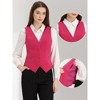 INSPIRE CHIC Women's V Neck Sleeveless Retro Waistcoat Vest - 2 of 4