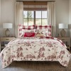 Winter Sleigh Ride Red Euro Sham Set of 2 - Levtex Home - 2 of 3
