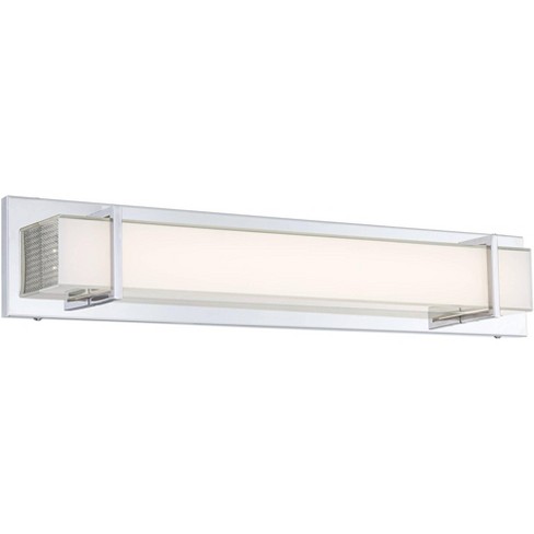 Possini Euro Design Modern Wall Light Led Chrome Hardwired 26 1 2 Wide Light Bar Fixture Linear For Bathroom Vanity Mirror Target