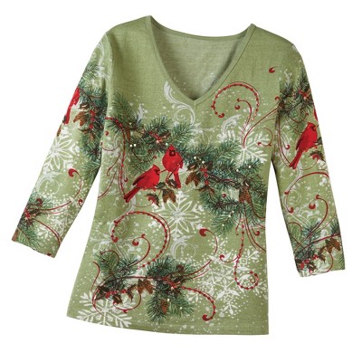 Collections Etc Winter Snowflake Pine Top