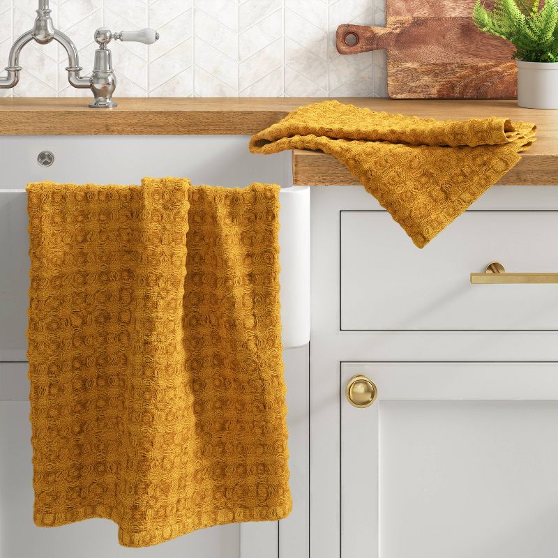 2pk Cotton Waffle Kitchen Towels - Threshold™, 2 of 3