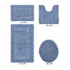 Lux Premium 100% Cotton Tufted Solid Reversible 4 Piece Bath Rug Set – Ultra-Soft, Water-Absorbent, Durable, Machine Washable Bathroom Rug - 2 of 4