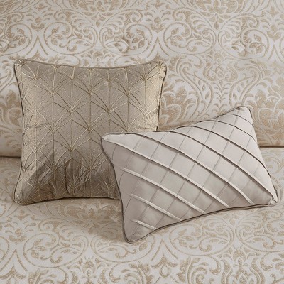 King White Jacquard Microfiber Bed in a Bag Set