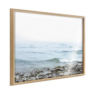 Kate and Laurel Blake Waving Framed Printed Art by Emiko and Mark Franzen of F2Images, 24x32, Natural - 1 of 4