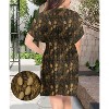 HAPPY BAY Women's Beach Cover Up Cruise Beachwear Hawaiian XL-XXL Brown Floral - 2 of 4