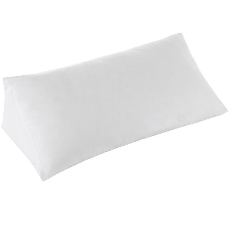 Cheer Collection Extra Replacement Cover for Oversized Wedge Pillow - White (Pillowcase Only), 1 of 6