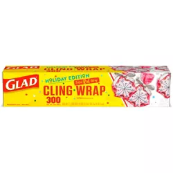 Glad 300' Cling N' Seal Wrap - Holiday - 300 sq ft