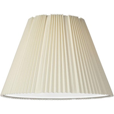 Set of 2 Eggshell White Polished Brass Empire Lamp Shades